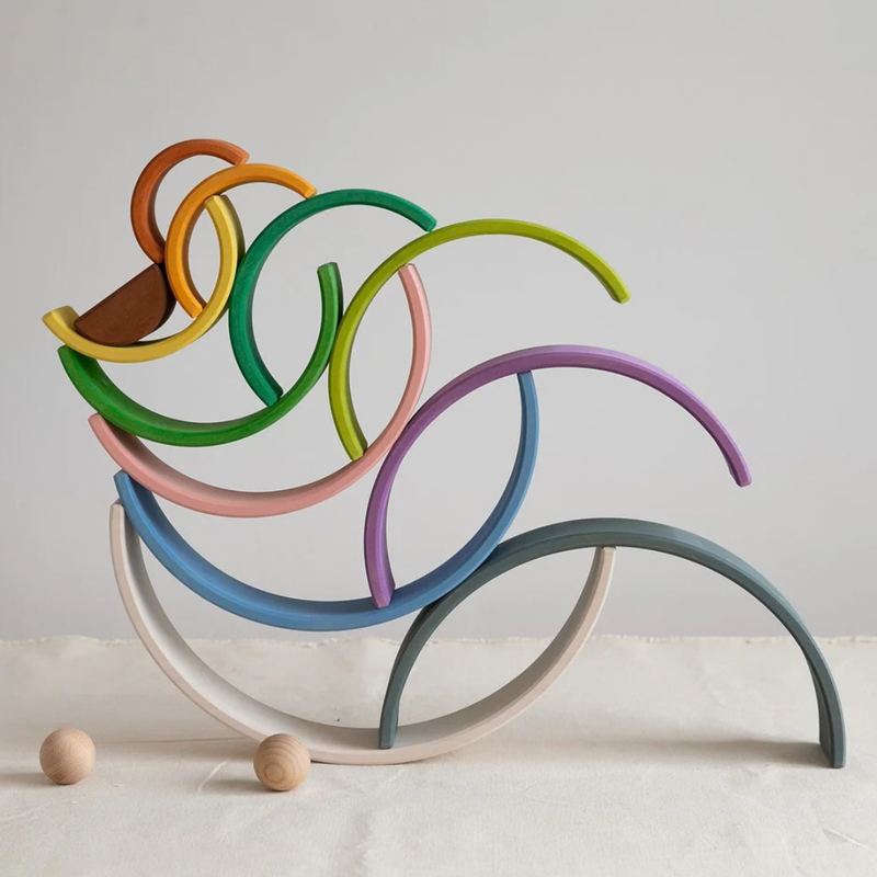 Wooden Rainbow Stacker Four Seasons by Avdar Toys Waldorf Inspired Wooden Toys 3yrs+