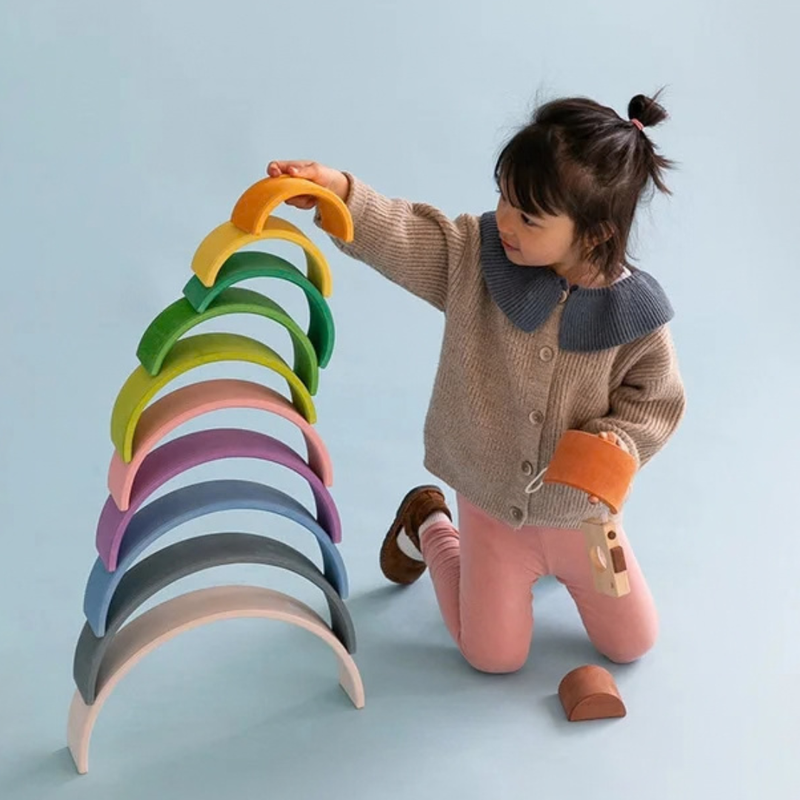 Wooden Rainbow Stacker Four Seasons by Avdar Toys Waldorf Inspired Wooden Toys 3yrs+