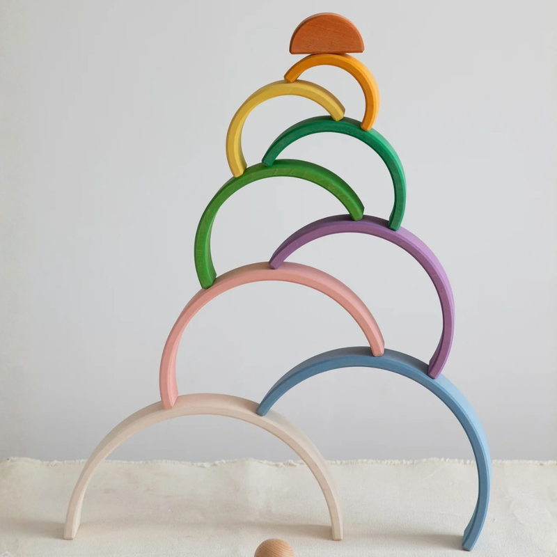 Wooden Rainbow Stacker Four Seasons by Avdar Toys Waldorf Inspired Wooden Toys 3yrs+