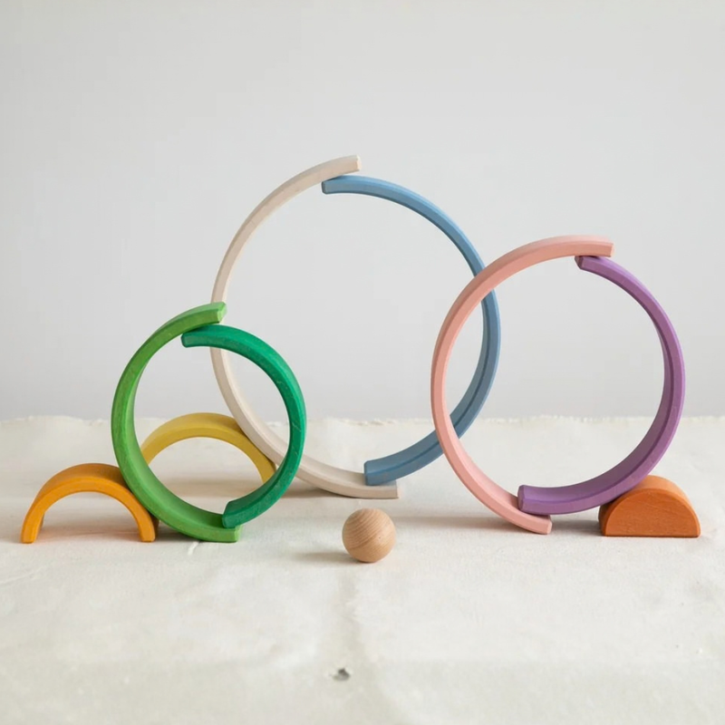 Wooden Rainbow Stacker Four Seasons by Avdar Toys Waldorf Inspired Wooden Toys 3yrs+
