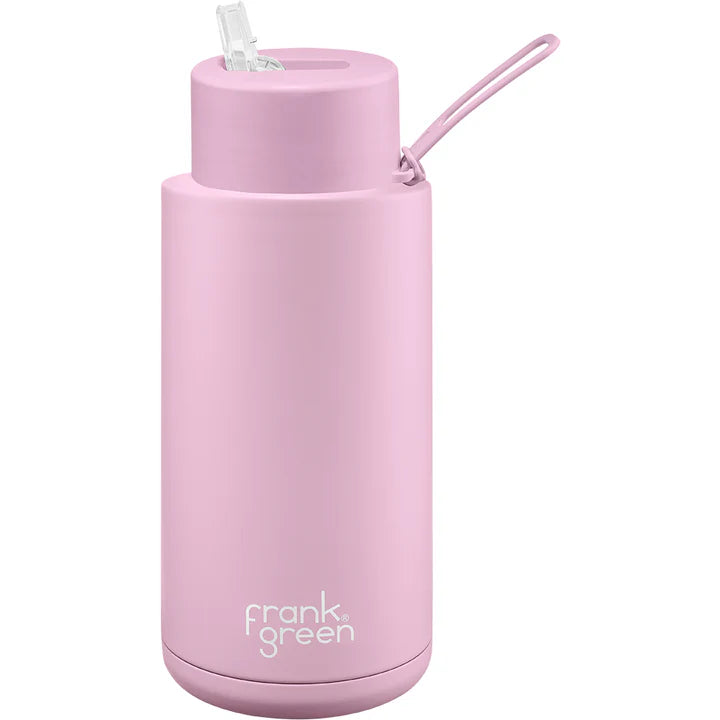 Frank Green Ceramic Water Bottle 1 Litre with Straw (CLEARANCE)
