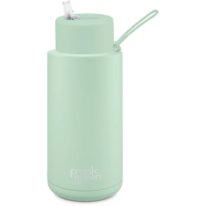 Frank Green Ceramic Water Bottle 1 Litre with Straw (CLEARANCE)