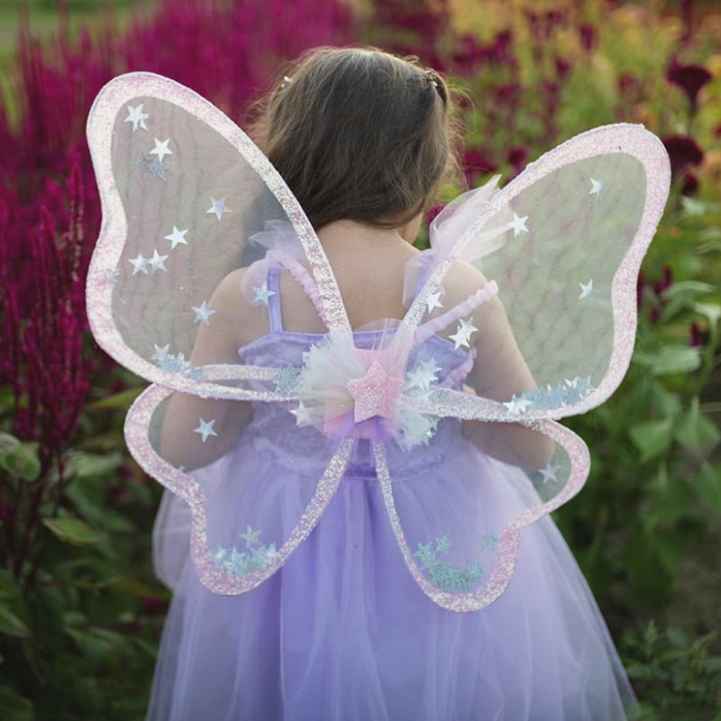Twinkling Star Confetti Wings by Great Pretenders Fairy Theme Costume 3yrs+