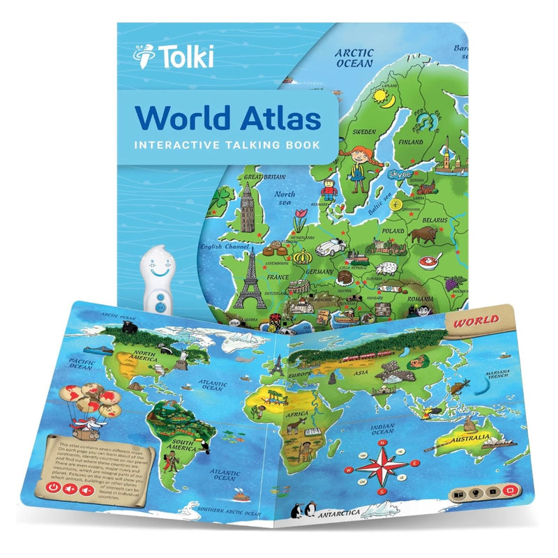 Tolki Book World Atlas Earth Science Book STEM Kid’s Book 5yrs+