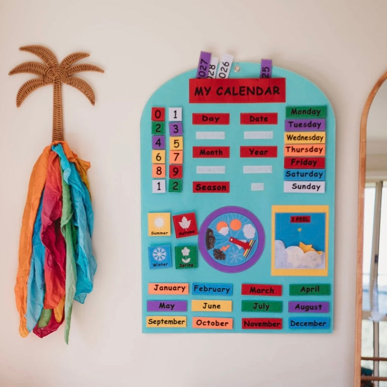 Wondertivity My Calendar Fabric Wall Chart 3yrs+
