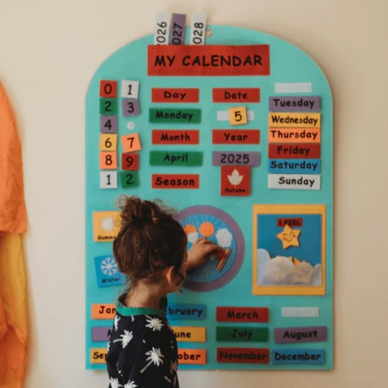 Wondertivity My Calendar Fabric Wall Chart 3yrs+