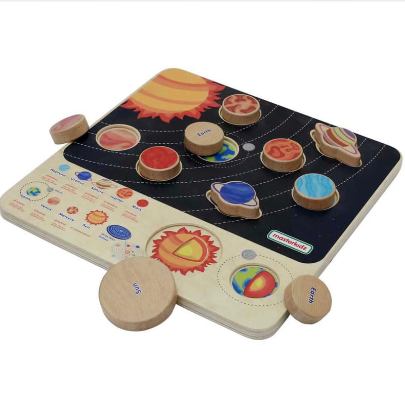 Solar System Learning Board by MasterKidz Education Early Science STEM Wooden Toys Space Gift Idea for 3yrs+