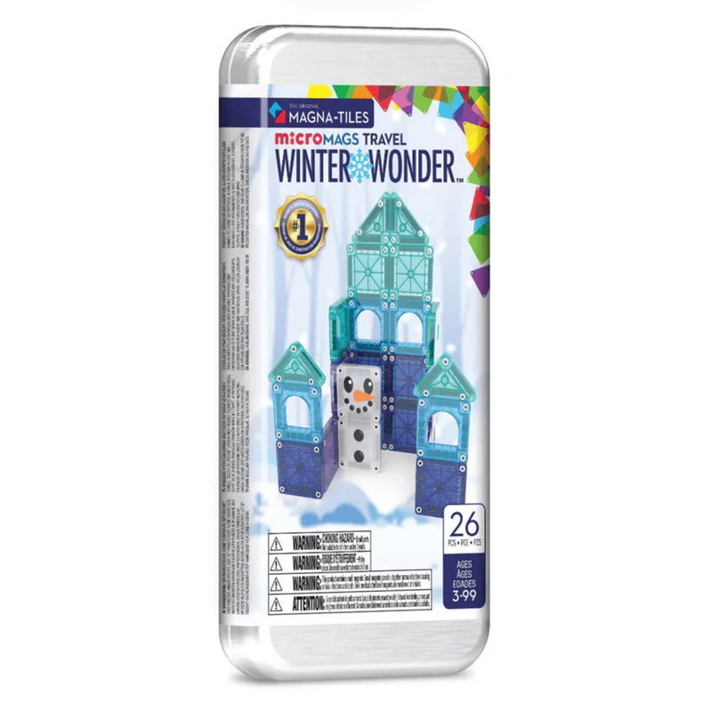 Magna Tiles MicroMAGS Winter Wonder 26pcs Magnetic Tiles Travel Set Travel Toys 3yrs+
