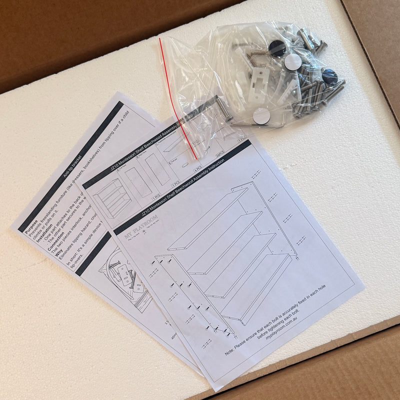 Montessori Beechwood 4 Tier Open Shelf Toddler/ Kids Toy Book Shelf 34.5(D) x 100 (L) X 100 (H)cm Kids Furniture (Furniture Shipping)