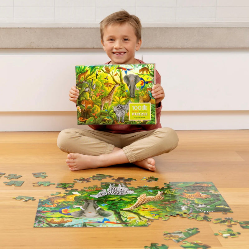 Crocodile Creek Holographic Jigsaw Puzzle 100pc Jungle Paradise 5yrs+