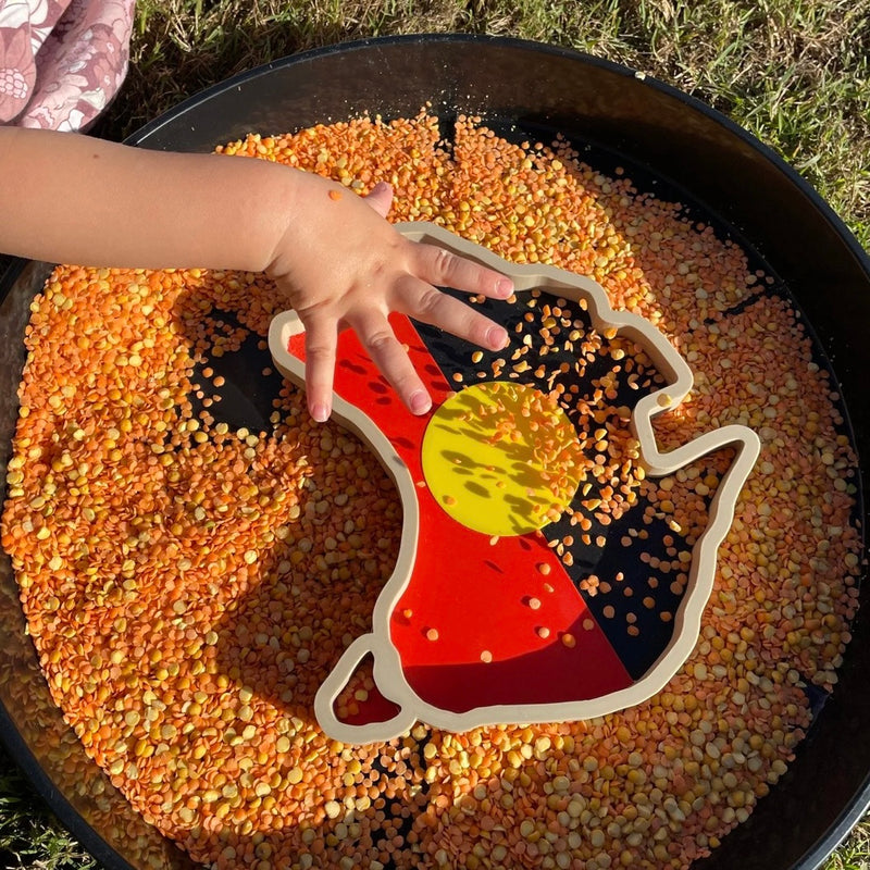 First Nation Flag Eco Play Tray by Naturally Playful Nature Play Tools Sensory Toys First Nation Resources 3yrs+