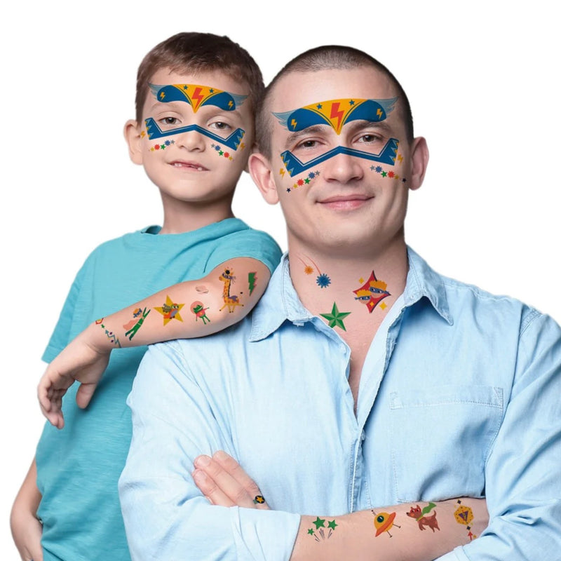 Avenir Superheroes Face Stickers and Tattoos Makeup Art and Craft for Kids 3yrs+