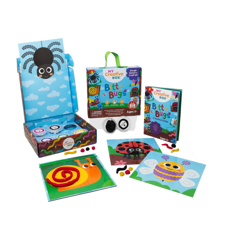 My Creative Box Bitty Bugs Dough Playdough Sensory Art and Craft Developmental Toys for Preschoolers 3yrs+