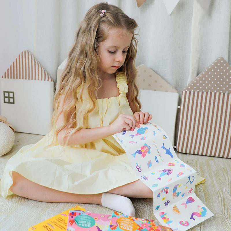 Avenir Mermaid Nail Sticker and Tattoos Makeup Art and craft for kids Best Seller Fairy Unicorn and Castle Theme 3yrs+
