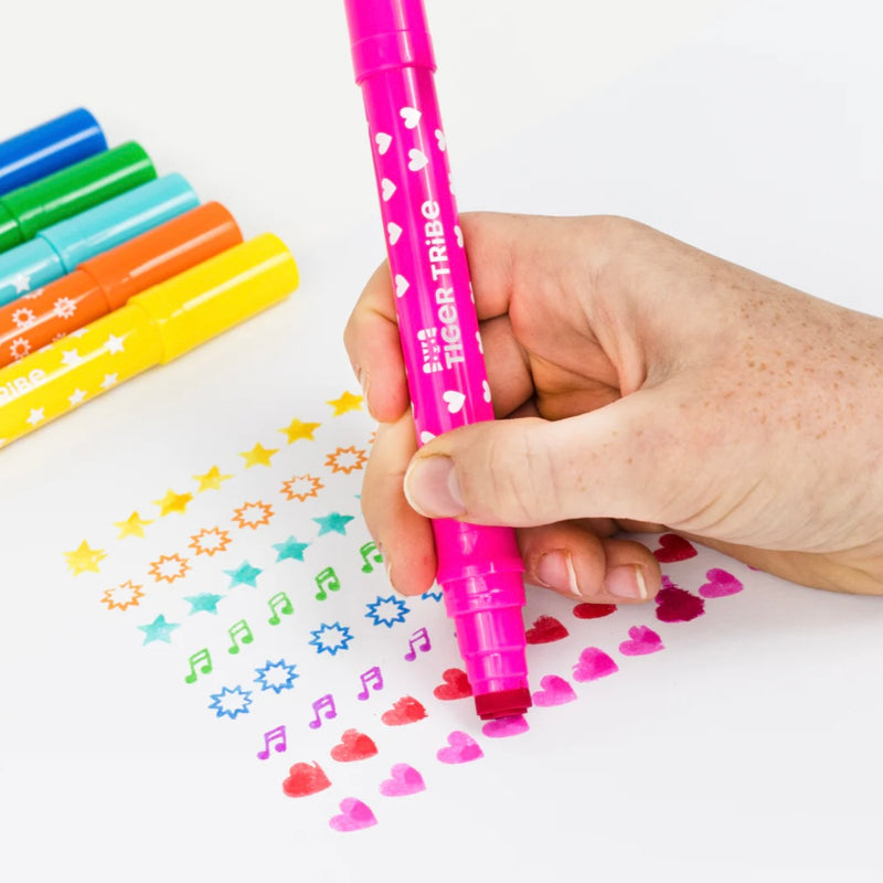 Tiger Tribe Dual-Tip Stamp Markers Arts and Craft for Kids 3yrs+