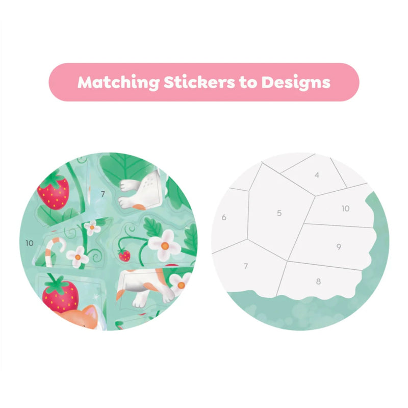 Tiger Tribe Magical Garden Sticker by Numbers Arts and Craft for Kids Fairy Unicorn and Castle Theme 4yrs+