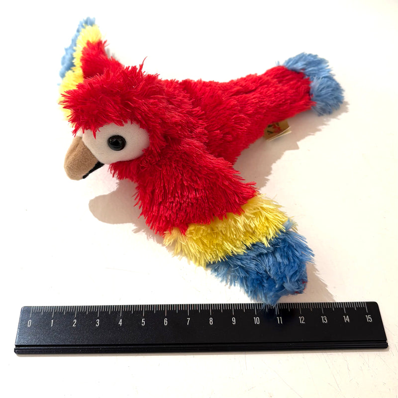 Scarlet Macaw Finger Puppet by Folkmanis Best Seller 3yrs+