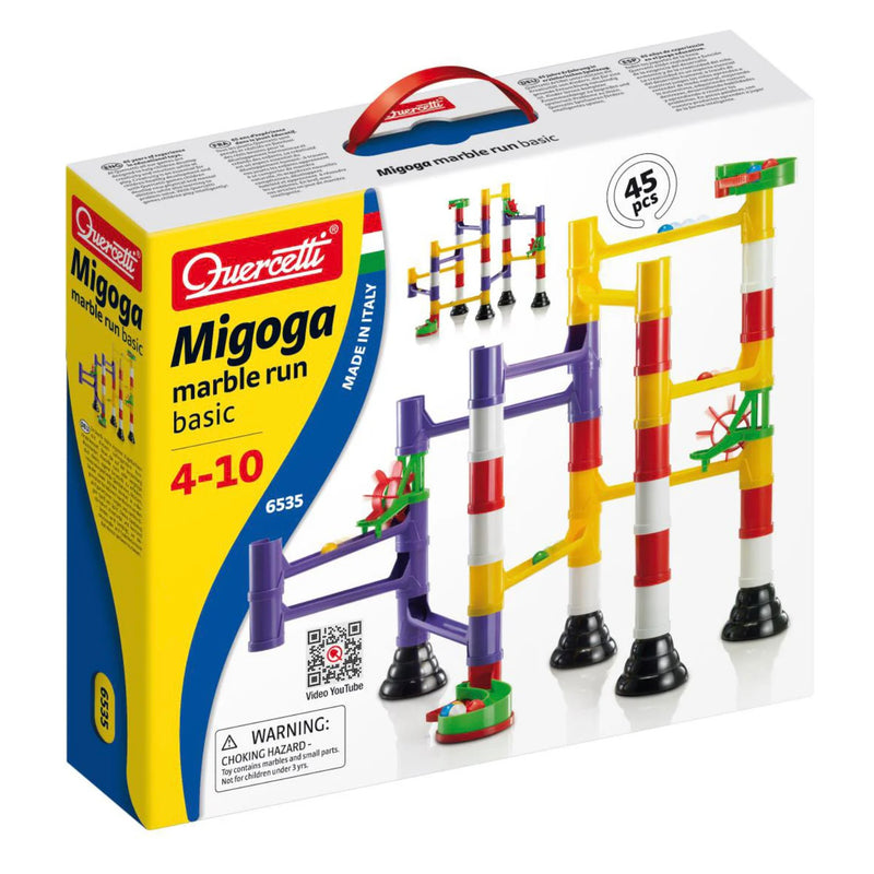 Migoga Basic Marble Run 45pcs by Quercetti Retired 4yrs+