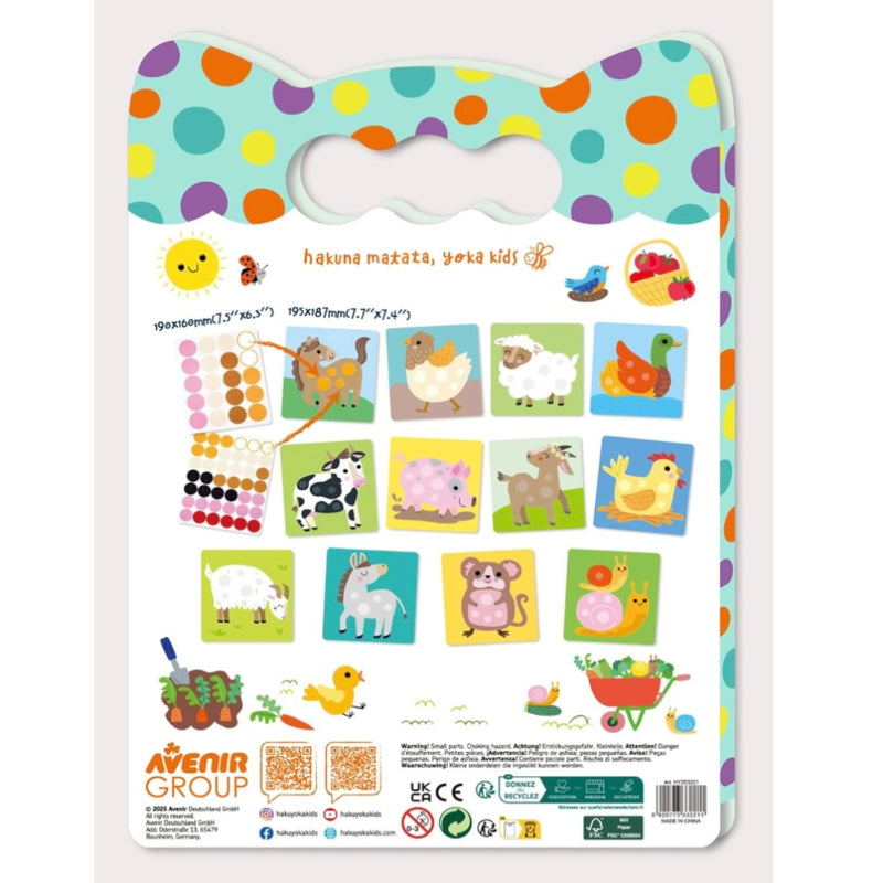Haku Yoka Dots 4 Fun Peel and Stick Play Animals Travel Toys Art and Craft for Kids 3yrs+