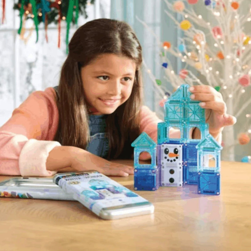 Magna Tiles MicroMAGS Winter Wonder 26pcs Magnetic Tiles Travel Set Travel Toys 3yrs+