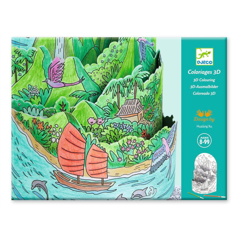 On Top Of My Island 3D Colouring Diorama by Djeco 8yrs+