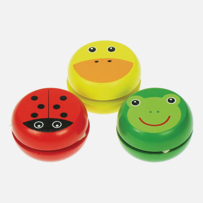 Bigjigs Wooden Animal Yo-Yos Assorted Design 3yrs+