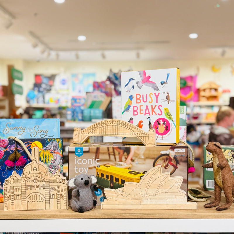 QToys Australian Landmark Set of 8 Australian Toys for Preschoolers 3yrs+