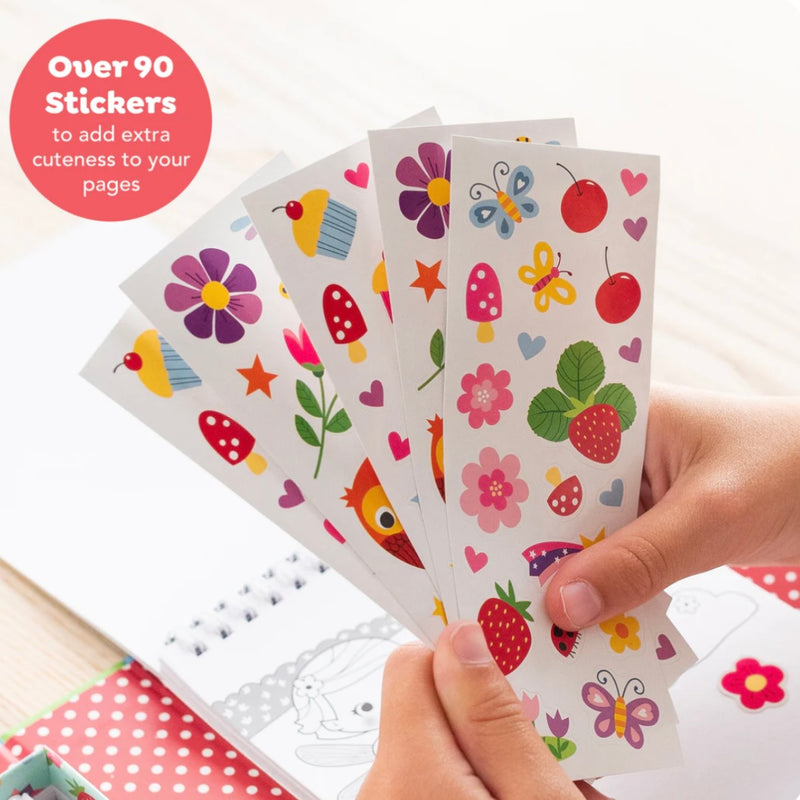 Tiger Tribe Colouring Set Forest Fairies Activity Book Art and Craft for kids Fairy Unicorn and Castle Theme 4yrs+