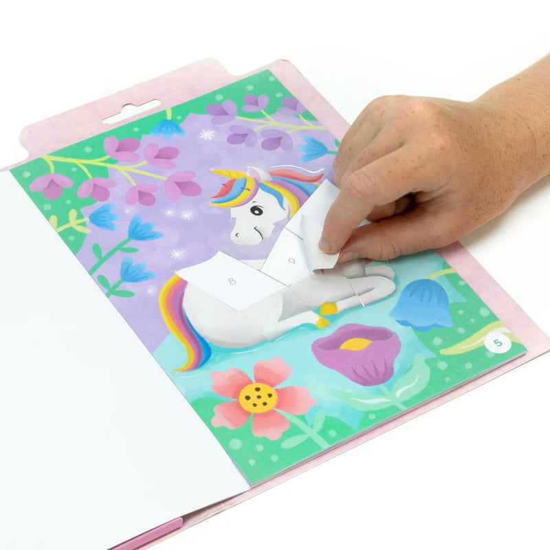 Tiger Tribe Magical Garden Sticker by Numbers Arts and Craft for Kids Fairy Unicorn and Castle Theme 4yrs+