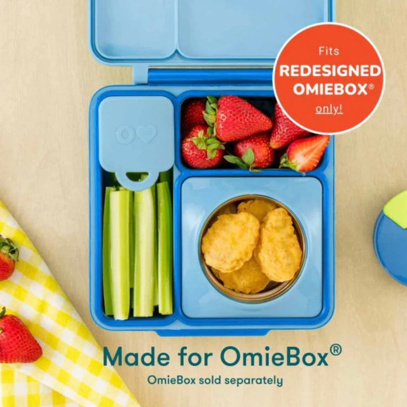 OMIEBOX Silicone Dip Containers 2pc 118ml 3 Colours Kids Lunchbox