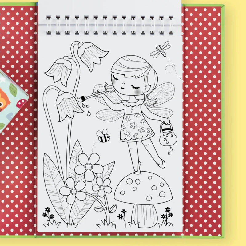 Tiger Tribe Colouring Set Forest Fairies Activity Book Art and Craft for kids Fairy Unicorn and Castle Theme 4yrs+