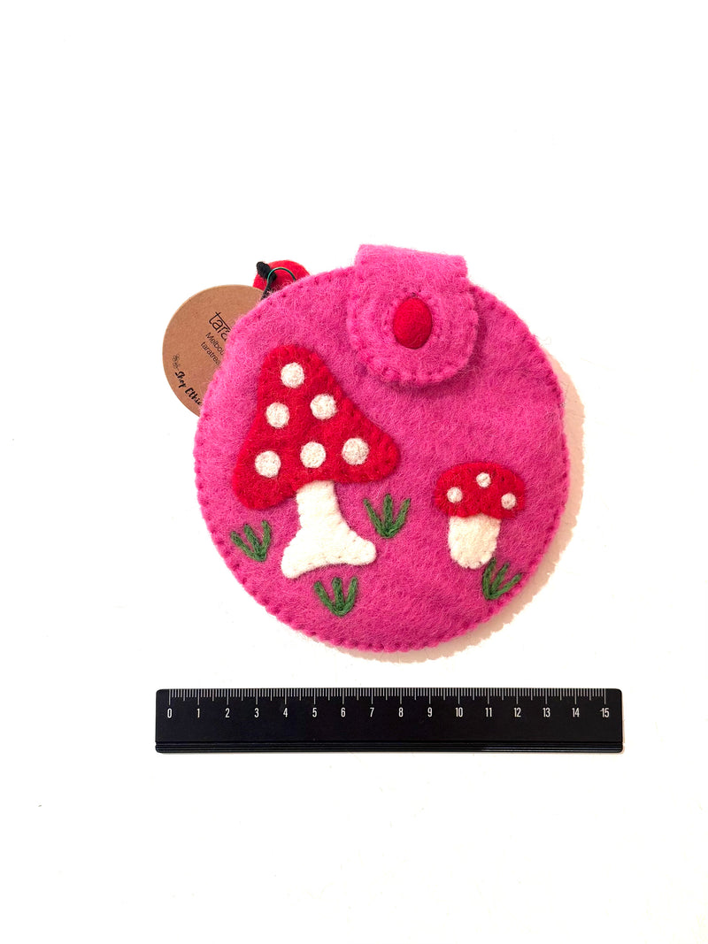 Tara Treasures Felt Mushroom Purse 13cm 3yrs+