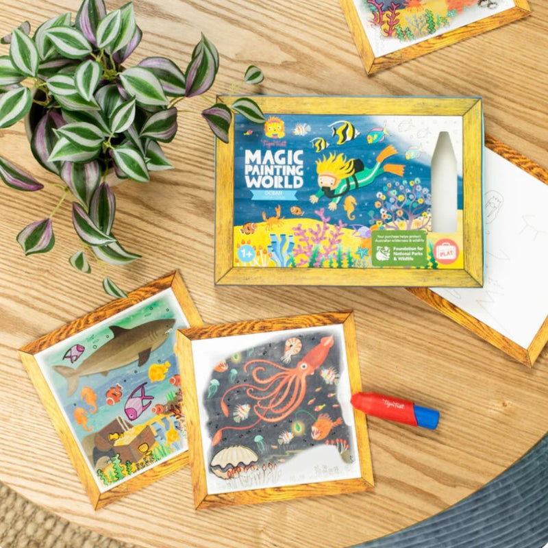 Tiger Tribe Magic Water Painting World Ocean Art and Craft for kids 12m+