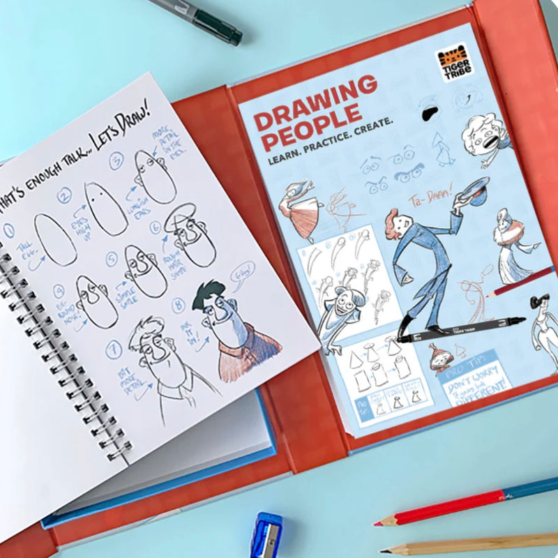 Tiger Tribe Drawing People Learn, Practice, Create Arts and Craft for Kids 7yrs+