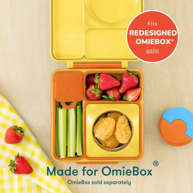 OMIEBOX Silicone Dip Containers 2pc 118ml 3 Colours Kids Lunchbox