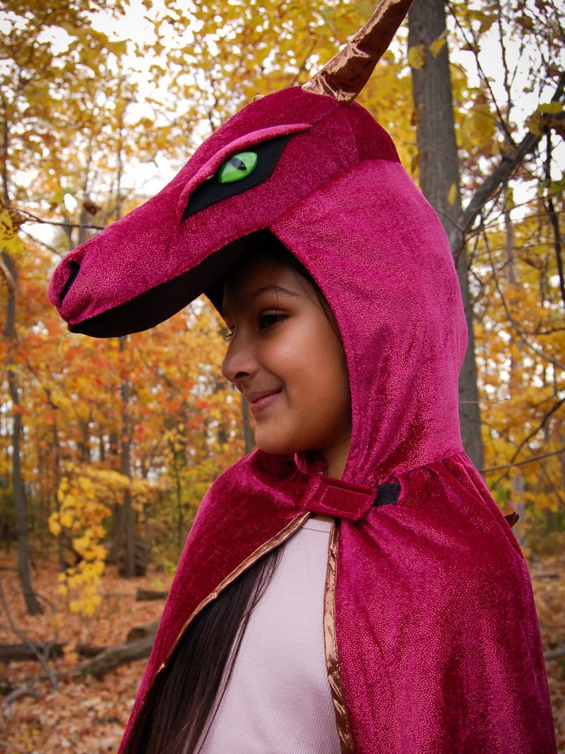 Dragon Red and Copper Starry Night Cape Size 5-6 by Great Pretenders Costumes Dinosaur and Dragon Theme 5yrs+