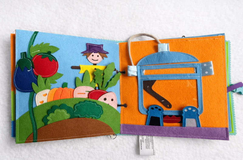 Wondertivity Farmyard Fun Busy Book Fabric Activity Book Kids Travel Toys 3yrs+