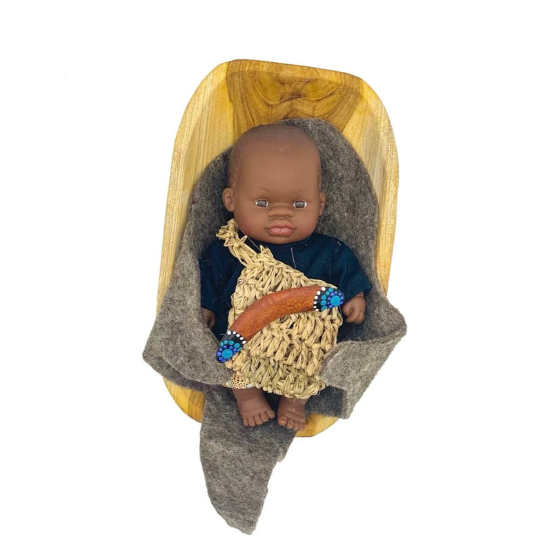 Aboriginal Australian 21cm Baby Coolamon Set Boy or Girl Indigenous First Nation Resources School Range