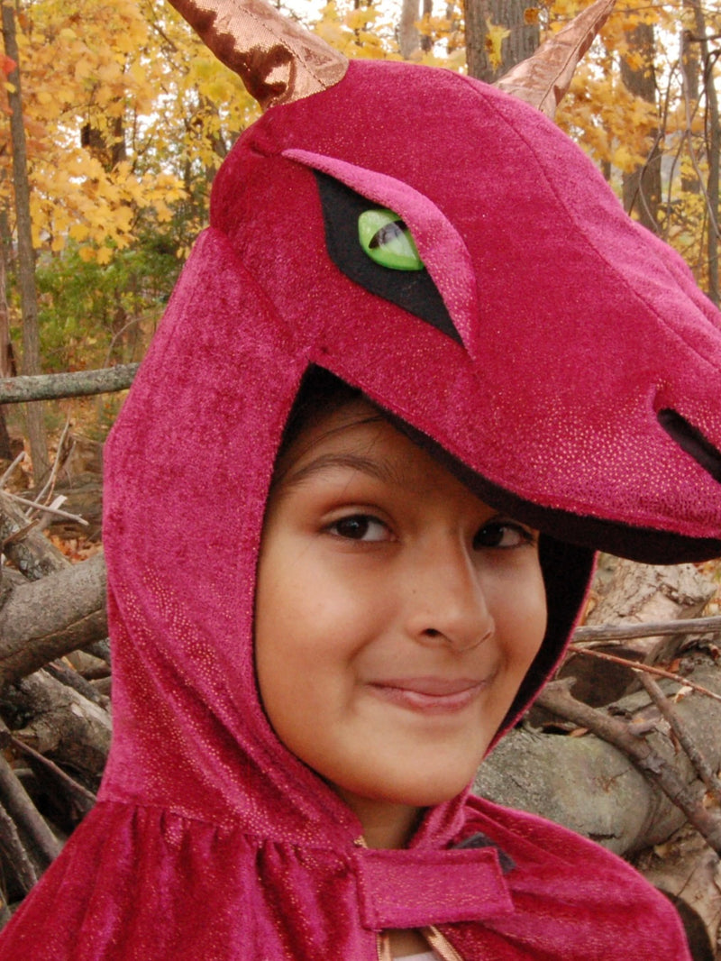 Dragon Red and Copper Starry Night Cape Size 5-6 by Great Pretenders Costumes Dinosaur and Dragon Theme 5yrs+