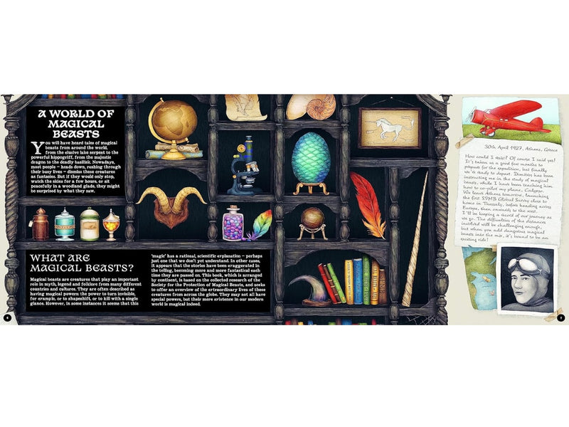 A Natural History of Magical Beasts (Hardcover) by Jessica Roux and Emily Hawkins Fairy Unicorn and Castle Theme 6yrs+