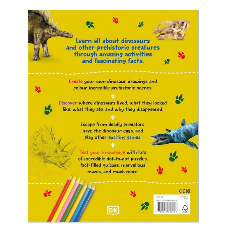 The Fact-Packed Activity Book: Dinosaurs Activity Interactive Book (Paperback) Art and Craft for Kids Travel Toys
