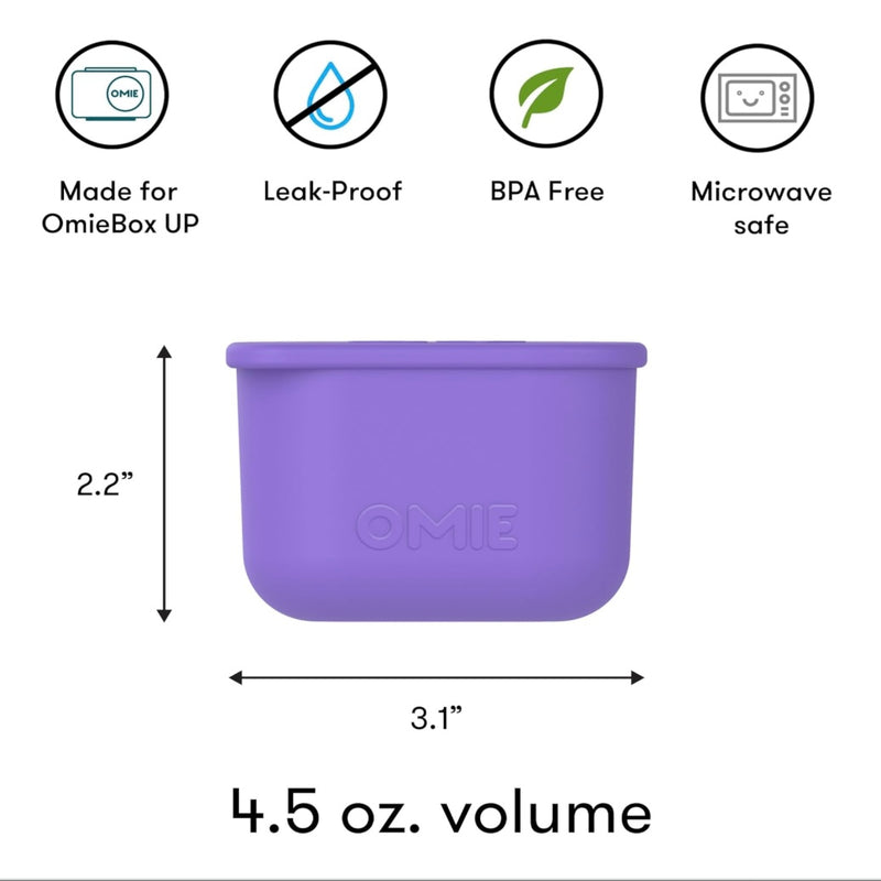 OMIEBOX Up Silicone Dip Containers 2pc 135ml 2 Colours Kids Lunchbox