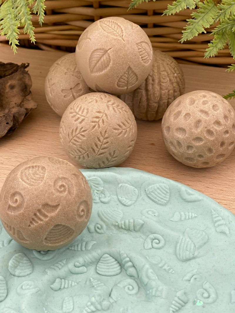 Yellow Door Roll Around Nature Sensory Stones Set of 6 Art and Craft for Kids Playdough Sand Sensory Toys 2yrs+