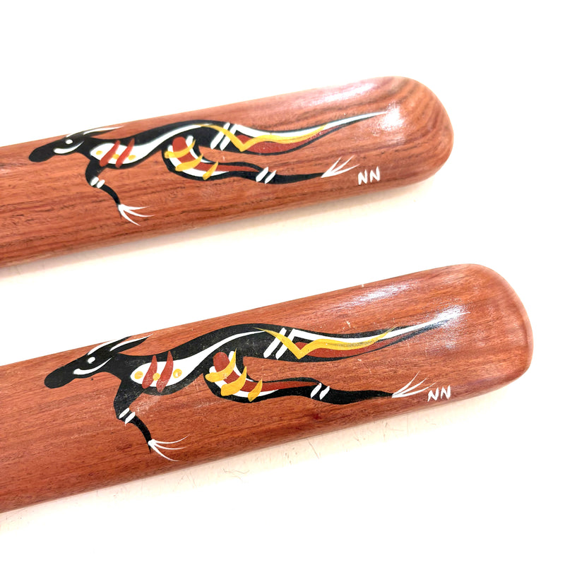 Handpainted Traditional Music Clap Sticks Set of 2 by Memories of Australia Musical Instruments for Kids