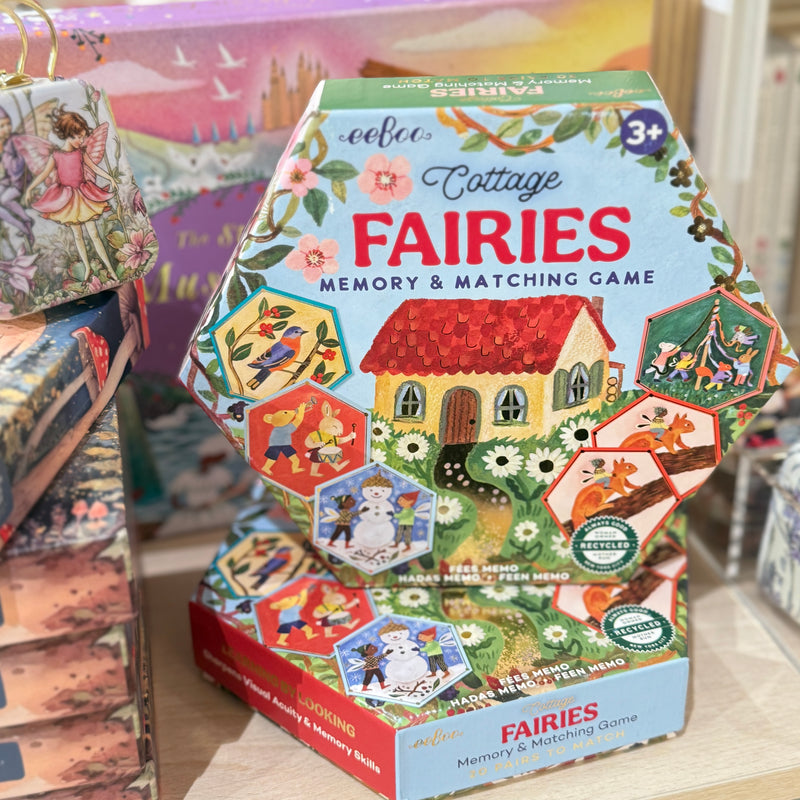 eeBoo Memory & Matching Game Cottage Fairies Cognitive Developmental Games for Preschoolers Fairy Unicorn and Castle Theme 3yrs+