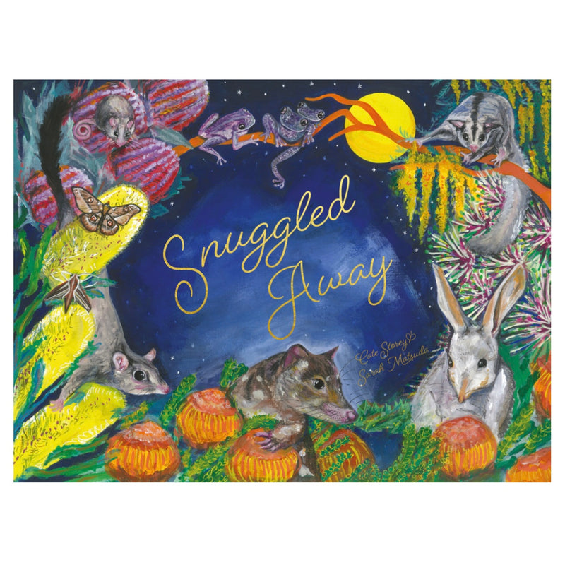Snuggled Away (Hardcover) by Cate Storey and Sarah Matsuda Australian Animals Kids Picture Book Australian Authors