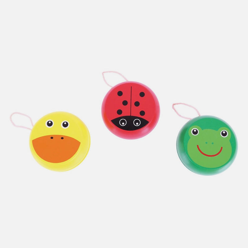 Bigjigs Wooden Animal Yo-Yos Assorted Design 3yrs+
