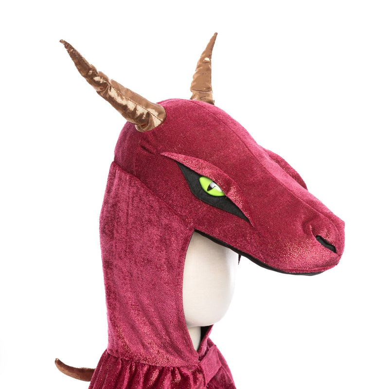 Dragon Red and Copper Starry Night Cape Size 5-6 by Great Pretenders Costumes Dinosaur and Dragon Theme 5yrs+
