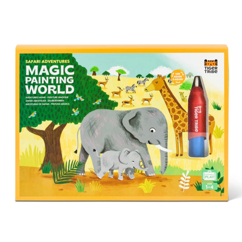Tiger Tribe Magic Water Painting World Safari Adventures Art and Craft for kids 12m+