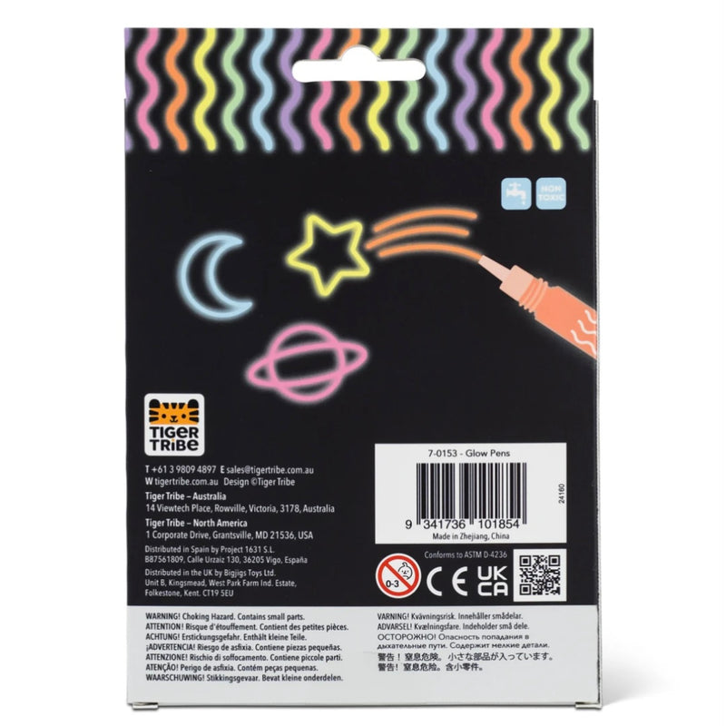 Tiger Tribe Glow in the dark Pens Art and Craft for Kids 5yrs+